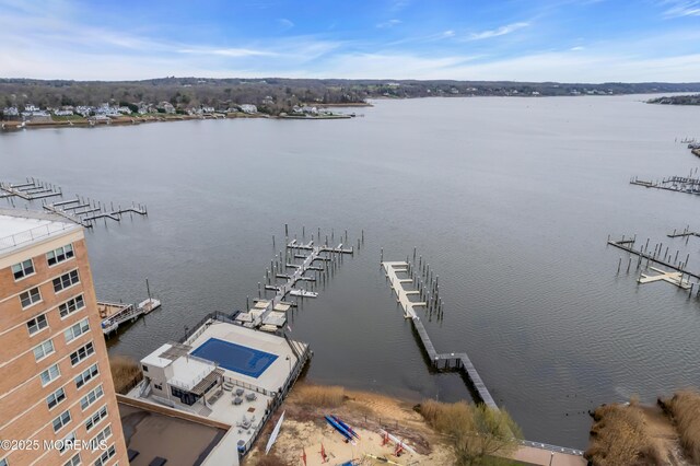 28 Riverside Ave Unit 1H, Red Bank, NJ 07701 - birds eye view of property with a water view