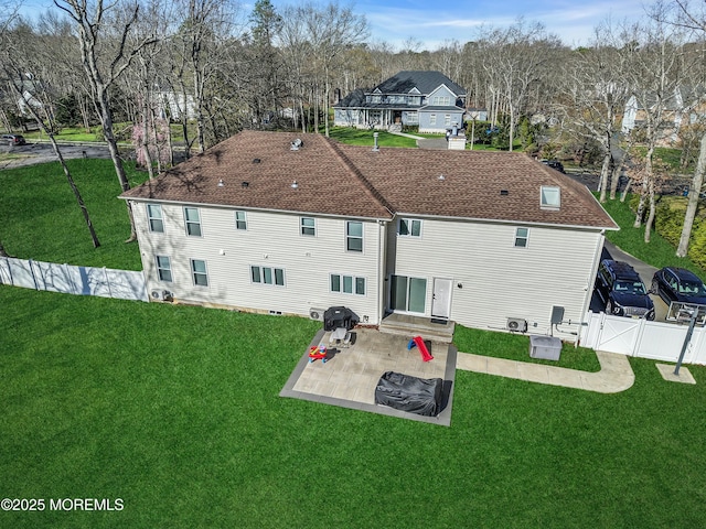 rear view of property with a patio, a gate, and entry steps