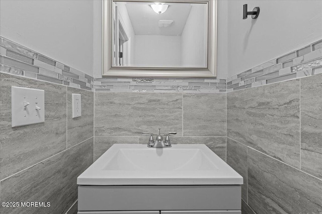 380 Evergreen Dr, Brick, NJ 08723 - bathroom featuring tile walls and vanity