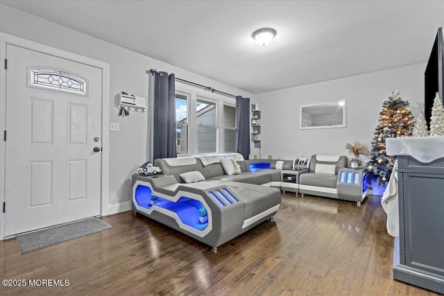 380 Evergreen Dr, Brick, NJ 08723 - living room featuring baseboards and wood finished floors