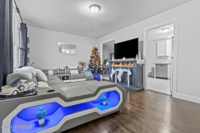 380 Evergreen Dr, Brick, NJ 08723 - living area featuring wood finished floors
