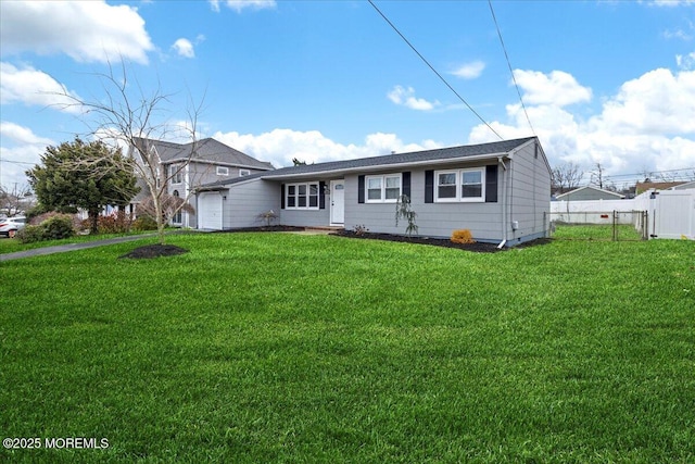 380 Evergreen Dr, Brick, NJ 08723 - ranch-style home featuring a gate, a garage, fence, and a front lawn