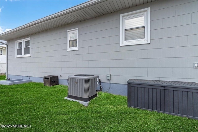 380 Evergreen Dr, Brick, NJ 08723 - view of property exterior featuring central air condition unit and a yard