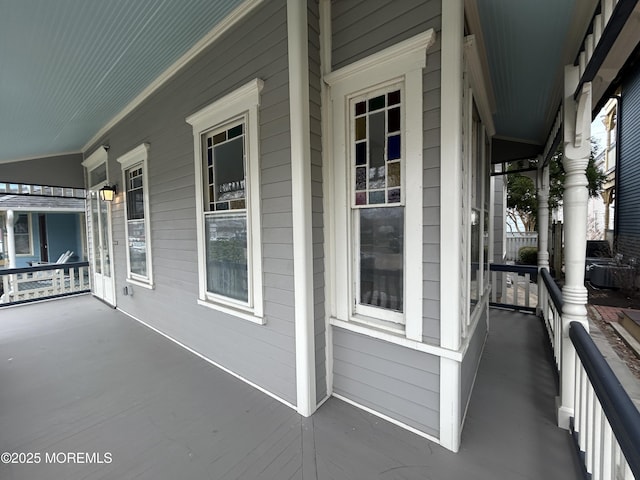 exterior space with a porch
