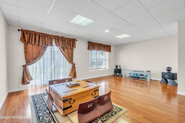 1 Kushnetki Rd, Parlin, NJ 08859 - interior space featuring baseboards, wood finished floors, and a drop ceiling