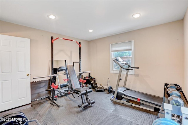 77 Warren Dr, Aberdeen, NJ 07747 - exercise room featuring recessed lighting