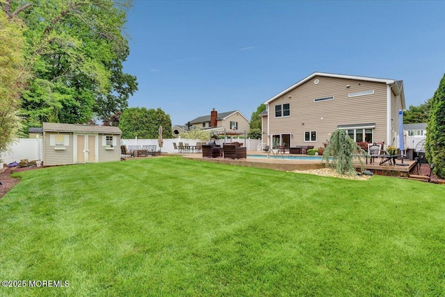 77 Warren Dr, Aberdeen, NJ 07747 - rear view of property with a patio, a wooden deck, and an outdoor hangout area
