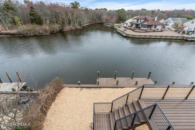 exterior space with a dock
