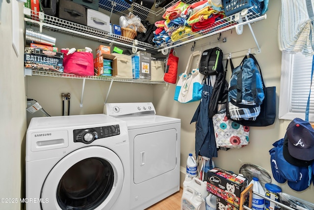 laundry room featuring laundry area and washer and dryer