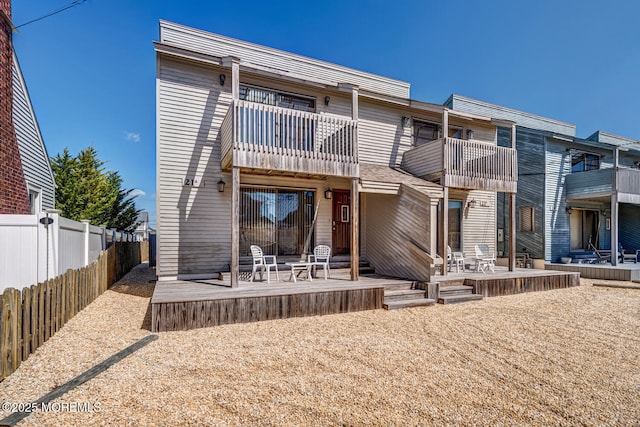 21 Brown Ave Unit 1, Lavallette, NJ 08735 - rear view of house featuring fence