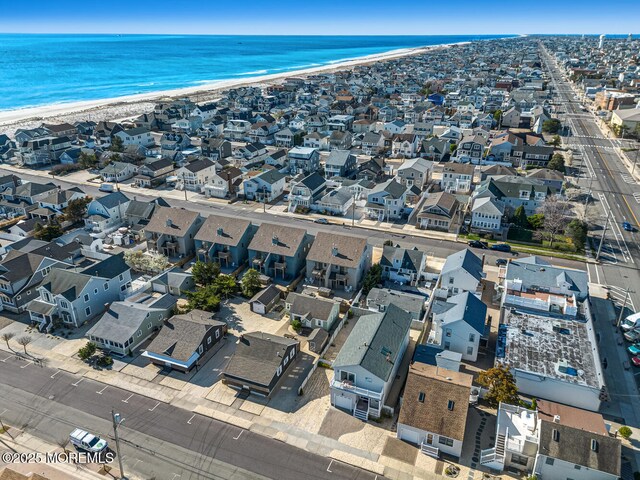 21 Brown Ave Unit 1, Lavallette, NJ 08735 - aerial view with a water view, a residential view, and a view of the beach