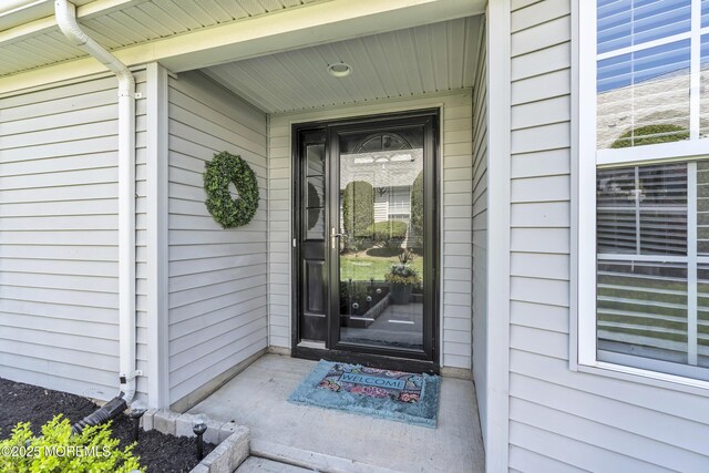 view of doorway to property