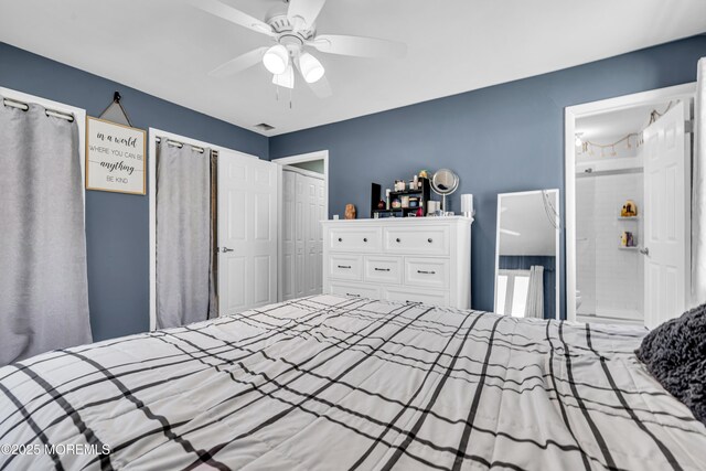 bedroom with ceiling fan