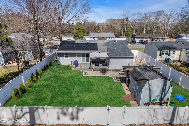 bird's eye view featuring a residential view