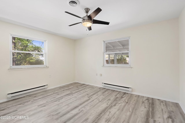 20 Lexington Dr Unit B, Whiting, NJ 08759 - spare room with a baseboard radiator, light wood-style floors, and healthy amount of natural light