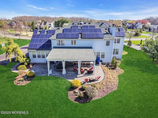 aerial view with a residential view