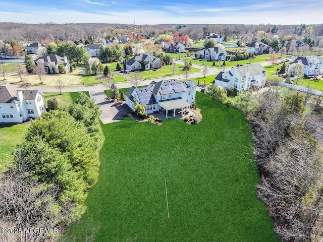 birds eye view of property featuring a residential view