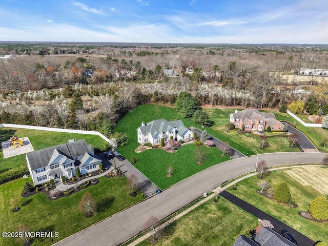 bird's eye view with a residential view