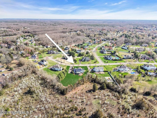 birds eye view of property featuring a residential view
