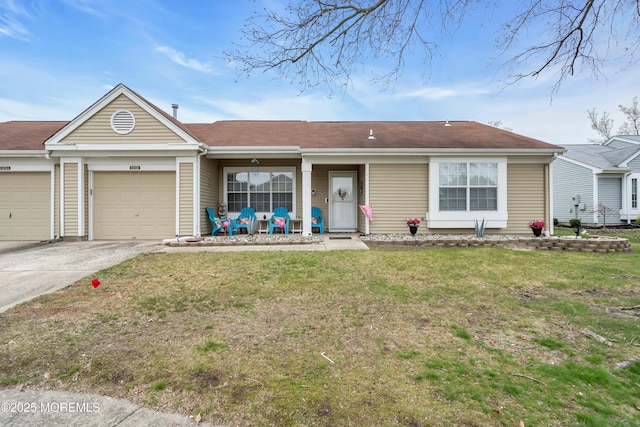 1101B Thornbury Ln, Manchester, NJ 08759 - ranch-style home featuring an attached garage, a front lawn, and concrete driveway