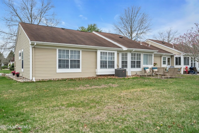 1101B Thornbury Ln, Manchester, NJ 08759 - back of house with a yard, central air condition unit, and a patio area