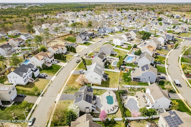 aerial view featuring a residential view