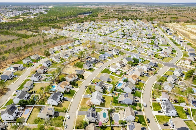 bird's eye view featuring a residential view