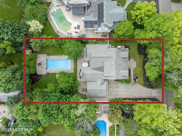 491 Clinton Ave, Toms River, NJ 08753 - drone / aerial view of a pool area