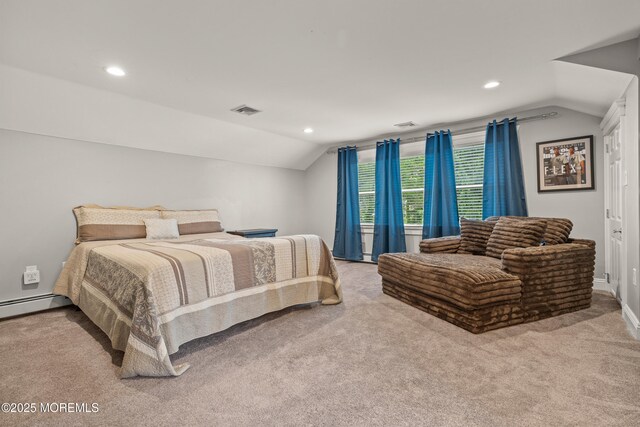 491 Clinton Ave, Toms River, NJ 08753 - carpeted bedroom featuring vaulted ceiling, recessed lighting, and baseboards
