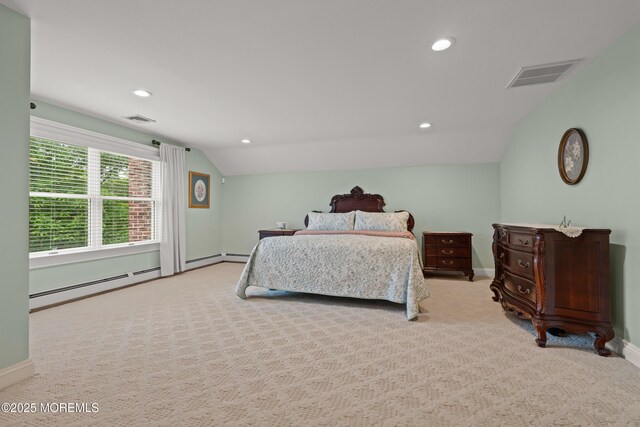 491 Clinton Ave, Toms River, NJ 08753 - carpeted bedroom with lofted ceiling, baseboards, and recessed lighting