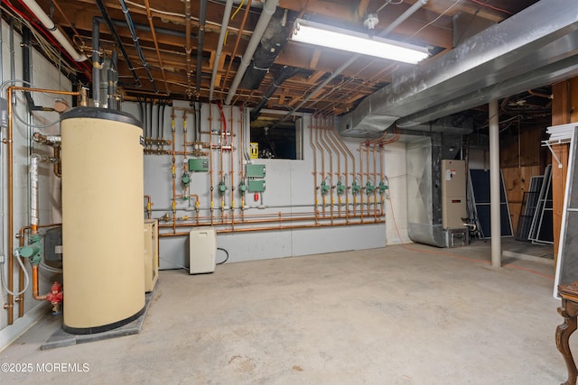 491 Clinton Ave, Toms River, NJ 08753 - unfinished below grade area with gas water heater and heating unit