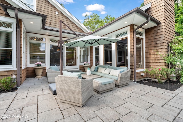 491 Clinton Ave, Toms River, NJ 08753 - view of patio featuring an outdoor living space