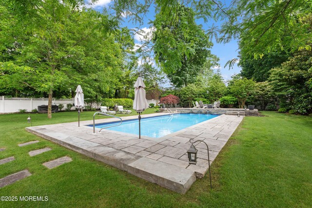 491 Clinton Ave, Toms River, NJ 08753 - view of swimming pool with a patio and view of scattered trees