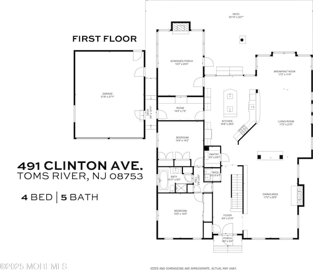 491 Clinton Ave, Toms River, NJ 08753 - home floor plan