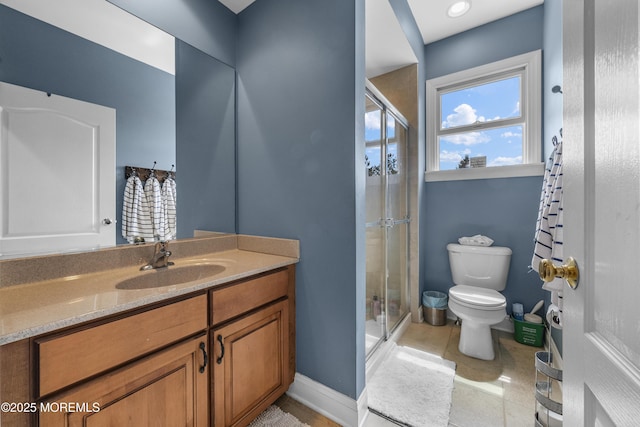 5 Breckenridge Ct, Freehold, NJ 07728 - full bath with a stall shower, vanity, toilet, and tile patterned floors