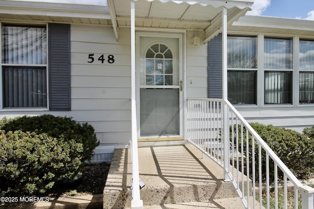 view of doorway to property