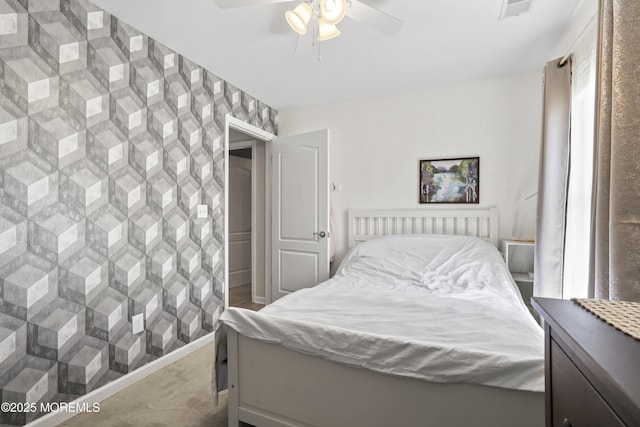 628 Morningside Ave, Union Beach, NJ 07735 - carpeted bedroom with a ceiling fan