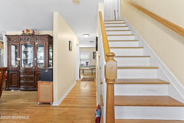 628 Morningside Ave, Union Beach, NJ 07735 - stairway with wood finished floors and baseboards