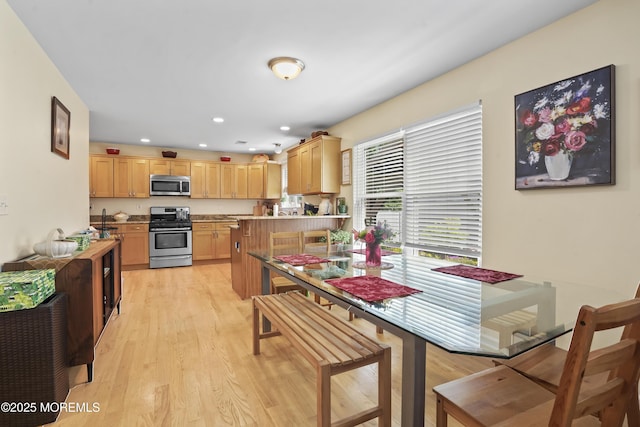 628 Morningside Ave, Union Beach, NJ 07735 - dining room featuring light wood-type flooring and recessed lighting
