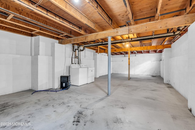 1905 Cherryvale Ct, Toms River, NJ 08755 - unfinished below grade area featuring washer and dryer
