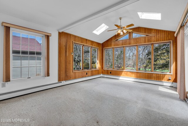 1905 Cherryvale Ct, Toms River, NJ 08755 - unfurnished sunroom with a skylight, healthy amount of natural light, and lofted ceiling
