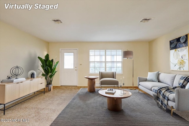 86E Dorchester Dr, Lakewood, NJ 08701 - carpeted living area featuring visible vents and plenty of natural light
