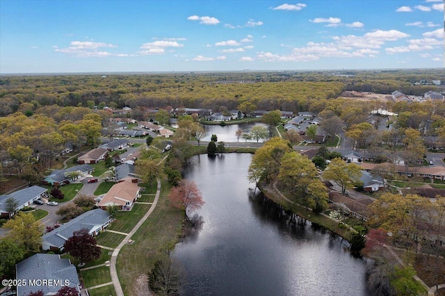 86E Dorchester Dr, Lakewood, NJ 08701 - drone / aerial view featuring a water view, a residential view, and a view of trees