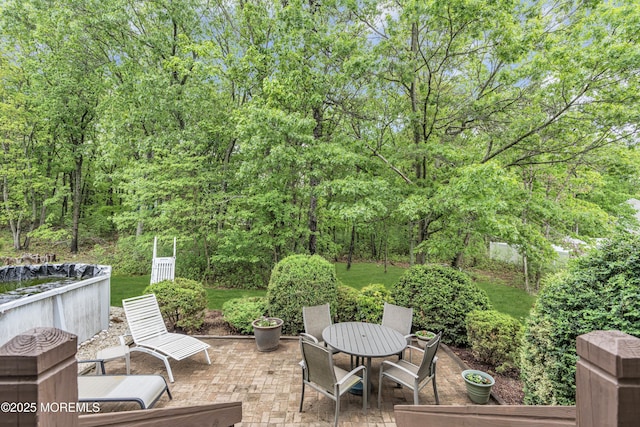 view of patio with outdoor dining space