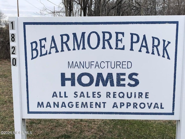 view of community sign