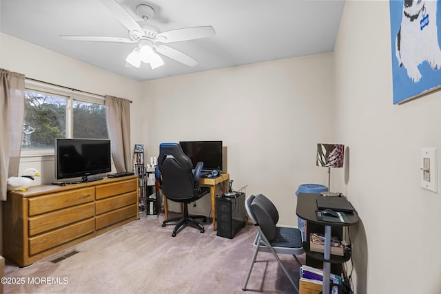 55 Marc Dr, Howell, NJ 07731 - office featuring ceiling fan and light carpet