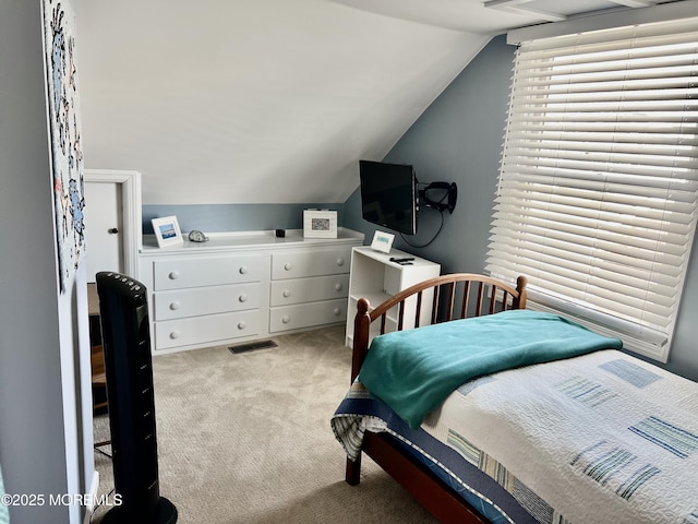 127 8th Ave, Seaside Park, NJ 08752 - bedroom featuring light carpet and vaulted ceiling