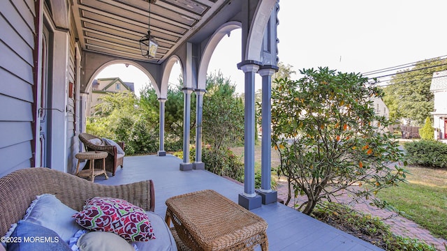 6056 Main St, Hamilton, NJ 08330 - view of patio / terrace featuring a porch