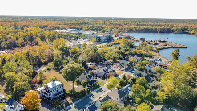 6056 Main St, Hamilton, NJ 08330 - bird's eye view with a water view and a view of trees