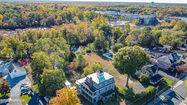 6056 Main St, Hamilton, NJ 08330 - birds eye view of property featuring a wooded view